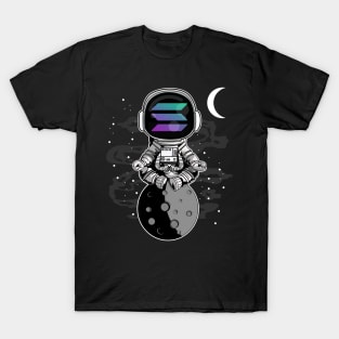 Astronaut Solana Coin To The Moon Crypto Token Cryptocurrency Wallet Birthday Gift For Men Women Kids T-Shirt